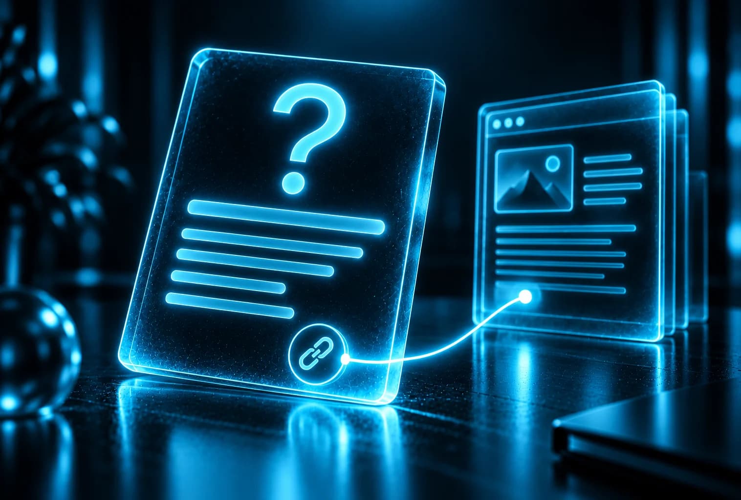 Fragekarte mit Quellenverweis – häufige Fragen zu AEO, SEO und GEO